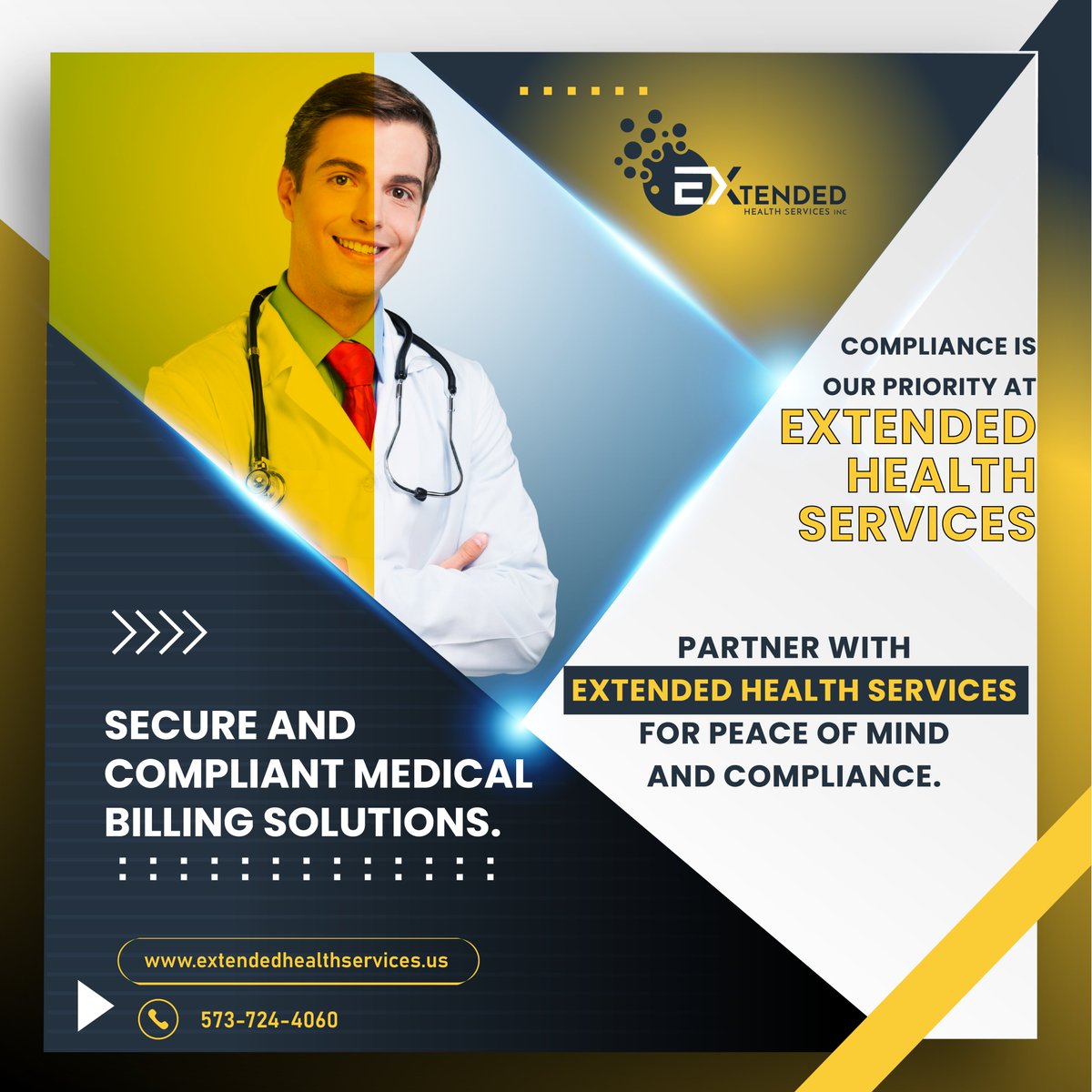 HealthExtended's tweet image. At EHS, we prioritize compliance in everything we do. Our dedicated team stays up-to-date with the latest industry regulations, ensuring accurate coding, ethical practices, and strict adherence to HIPAA guidelines

Contact us today to learn more:
Phone: 573-724-4060
.
#ehs