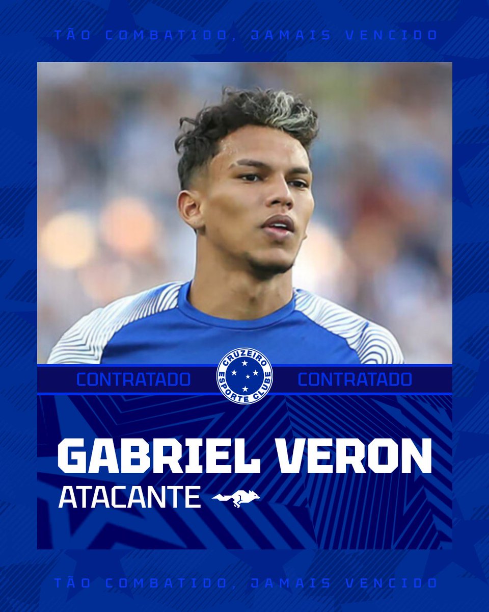 SEJA BEM-VINDO, GABRIEL VERON! ✍️💙

O atacante de 21 anos é o novo reforço do Cruzeiro. O jogador chega por empréstimo do Porto, com contrato até o fim de 2024.

Que venham muitos gols e sucesso! ⚽

#FechadoComOCruzeiro