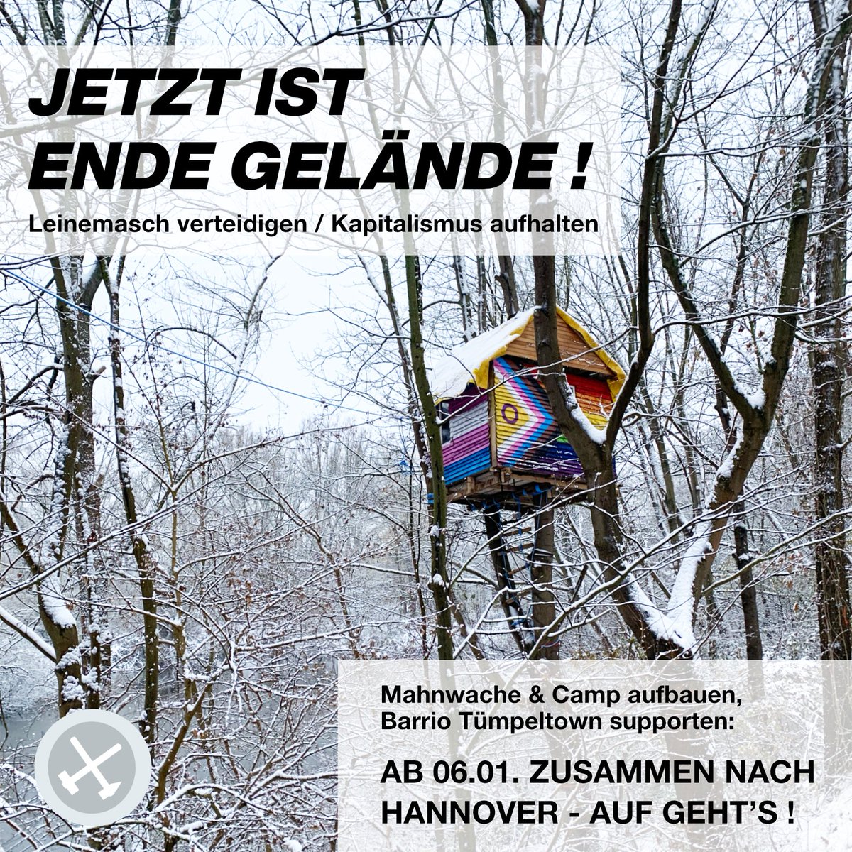 Ab dem 06.01. ab nach Hannover und gemeinsam #Leinemasch verteidigen! 
Auf gehts, ab gehts.
Jetzt heißt es #endegelaende 🔥