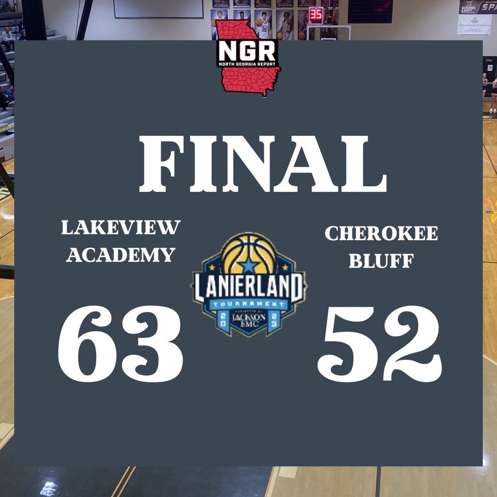 Adrian | Ken (@northgareport) on Twitter photo Final #Lanierland2023
<a href="/lakeviewacademy/">Lakeview Academy</a>
<a href="/GaitherTaliah/">Taliah Gaither</a> 28p career-high
Dynesty Putman 14p
Taylor Clark 10p
<a href="/CBluff_WBB/">Cherokee Bluff HS Girls Basketball</a>
Kaitlin Cook 15p
Bristol Kersh 11p
Claire Carlson 10p Final #Lanierland2023
<a href="/lakeviewacademy/">Lakeview Academy</a>
<a href="/GaitherTaliah/">Taliah Gaither</a> 28p career-high
Dynesty Putman 14p
Taylor Clark 10p
<a href="/CBluff_WBB/">Cherokee Bluff HS Girls Basketball</a>
Kaitlin Cook 15p
Bristol Kersh 11p
Claire Carlson 10p