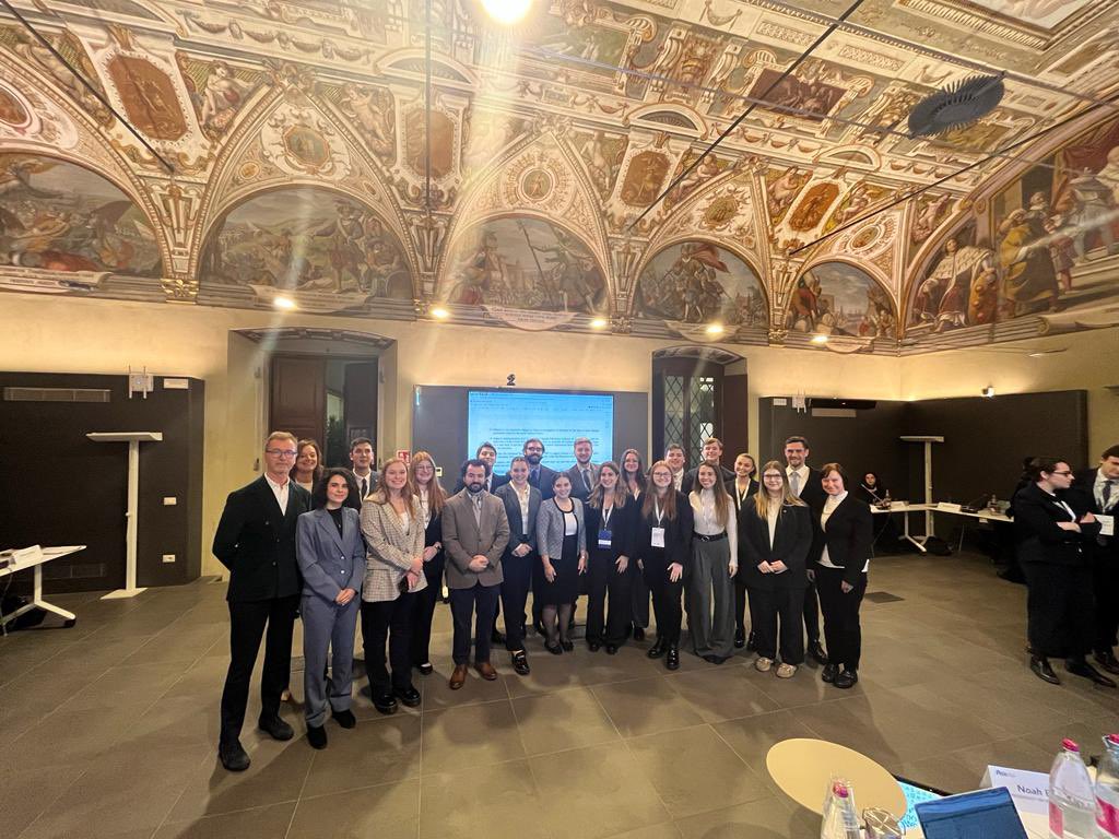 JMU_EUPS's tweet image. JMU Master’s in EU Policy Studies students took part in a simulation of the policy-making process within the European Council. 
and represented EU member states in debates on the global impact of the war in Ukraine and the Israel/Hamas crisis. 

#modeleu #florence #jmu
