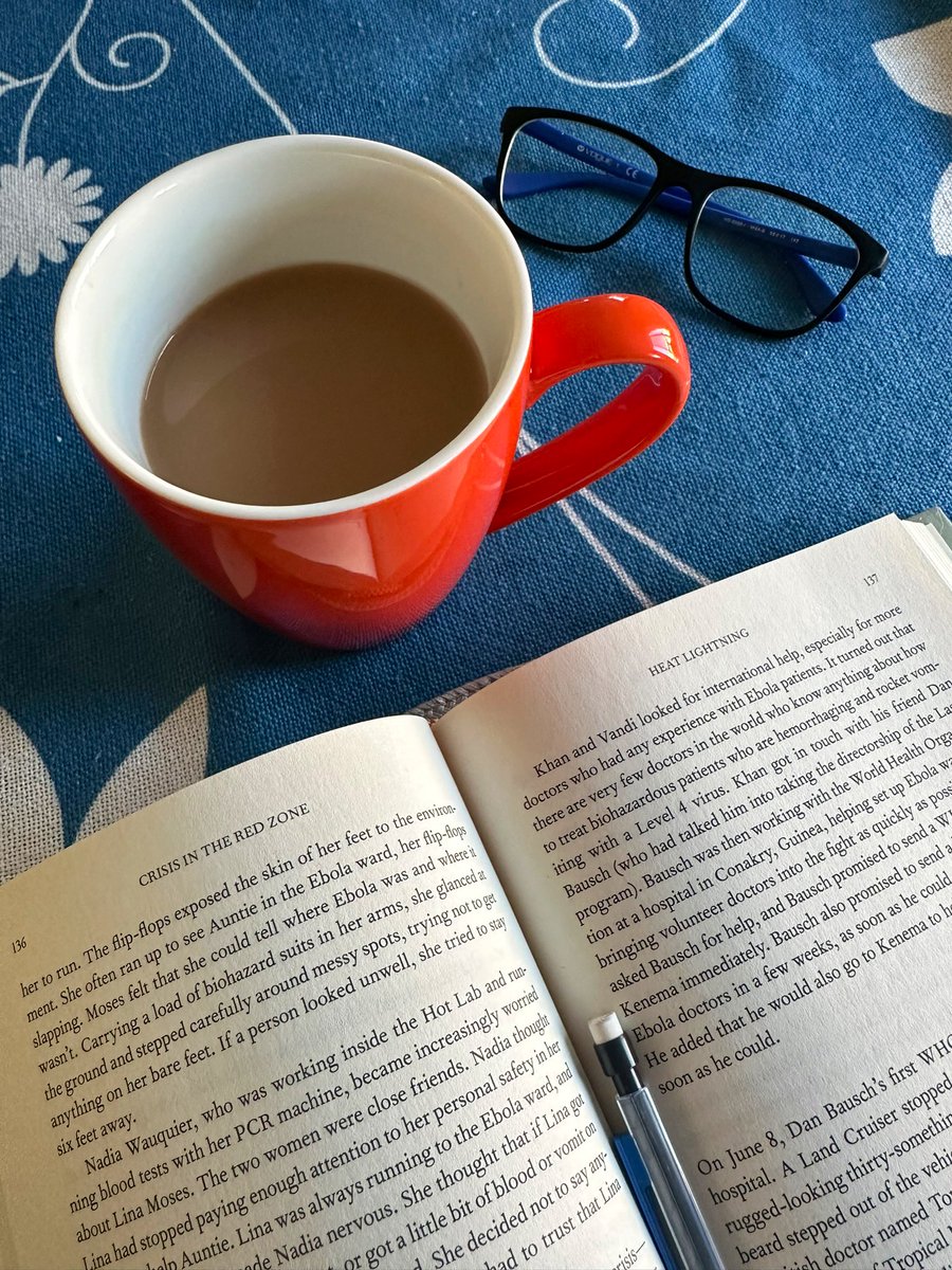 Early morning tea and reading time. 
I devour fiction books fast but reading this non-fiction book pretty slowly. This one is a heavy subject. 

What are you reading currently? 

#avidreader #reading #morningreading #nextbook #nextread #tea #morningtea #fiction #nonfiction