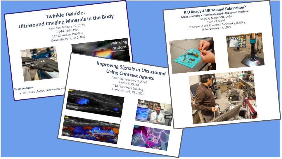 pennstateCSATS's tweet photo. #STEM #Education #Ultrasound #Opportunity! Amazing #FREE professional development awaits! #Act48 #MakeNTake Collaborate with Penn State researchers on cutting edge ultrasound research you can apply in your classroom! HS Physics, Tech Ed, Engineering Ts > https://t.co/OKGuwImcXW https://t.co/YUAGTkHj7b