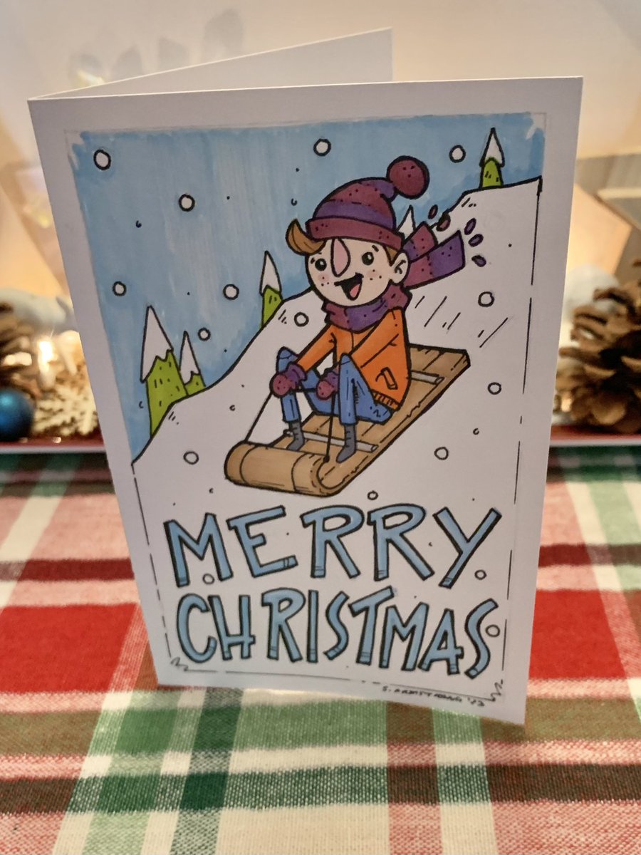 Toboggan Christmas card

#Sketch #Drawing #Doodle #Christmas #winter #snow #Christmascard #toboggan #sled #MerryChristmas