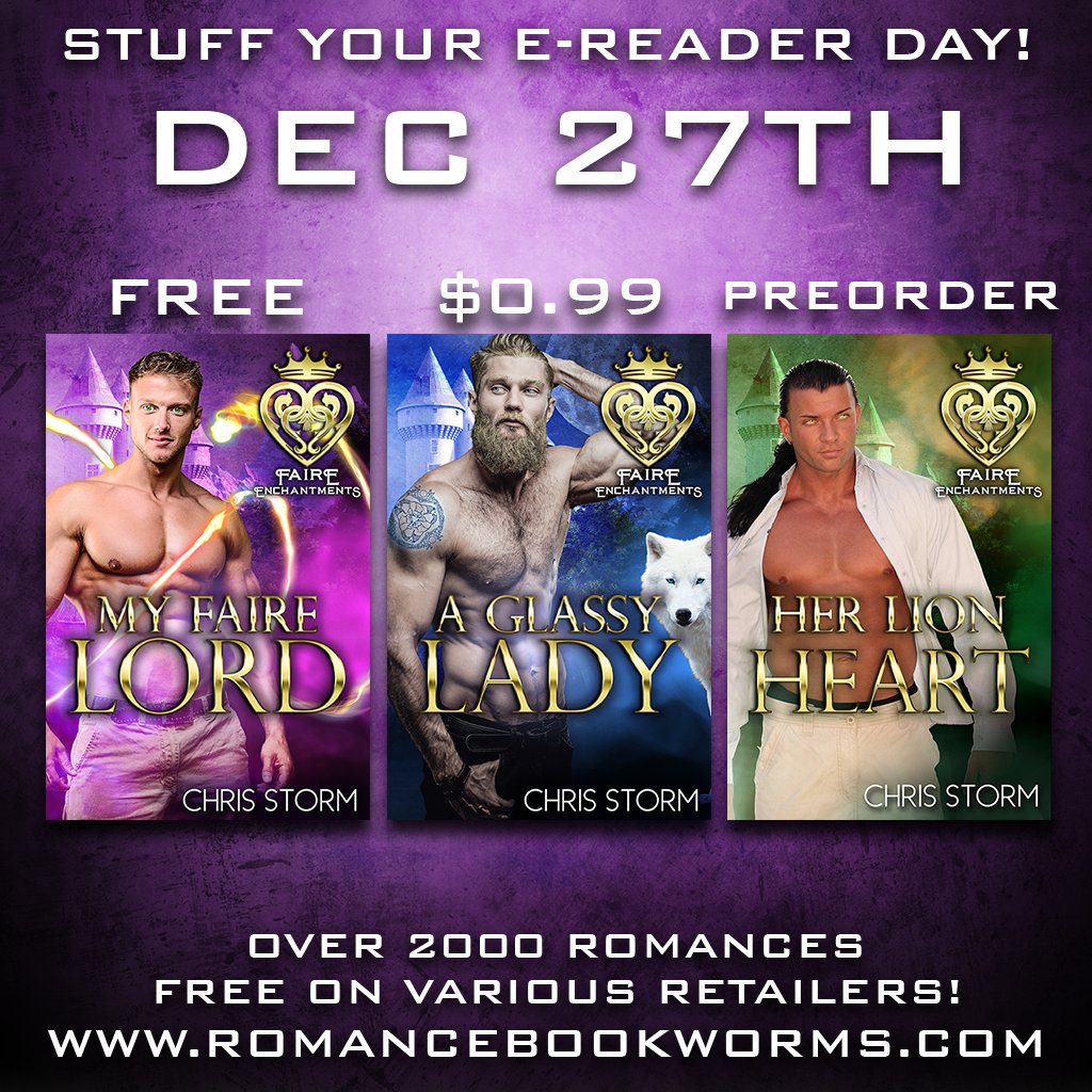 Reminder! Today is #StuffYourEreader (aka #stuffyourkindleday) but it's all retailers!

Check out RomanceBookWorms.com for over 2000 Romances Across Genres! 

Don't forget to grab my books while you're there 😋