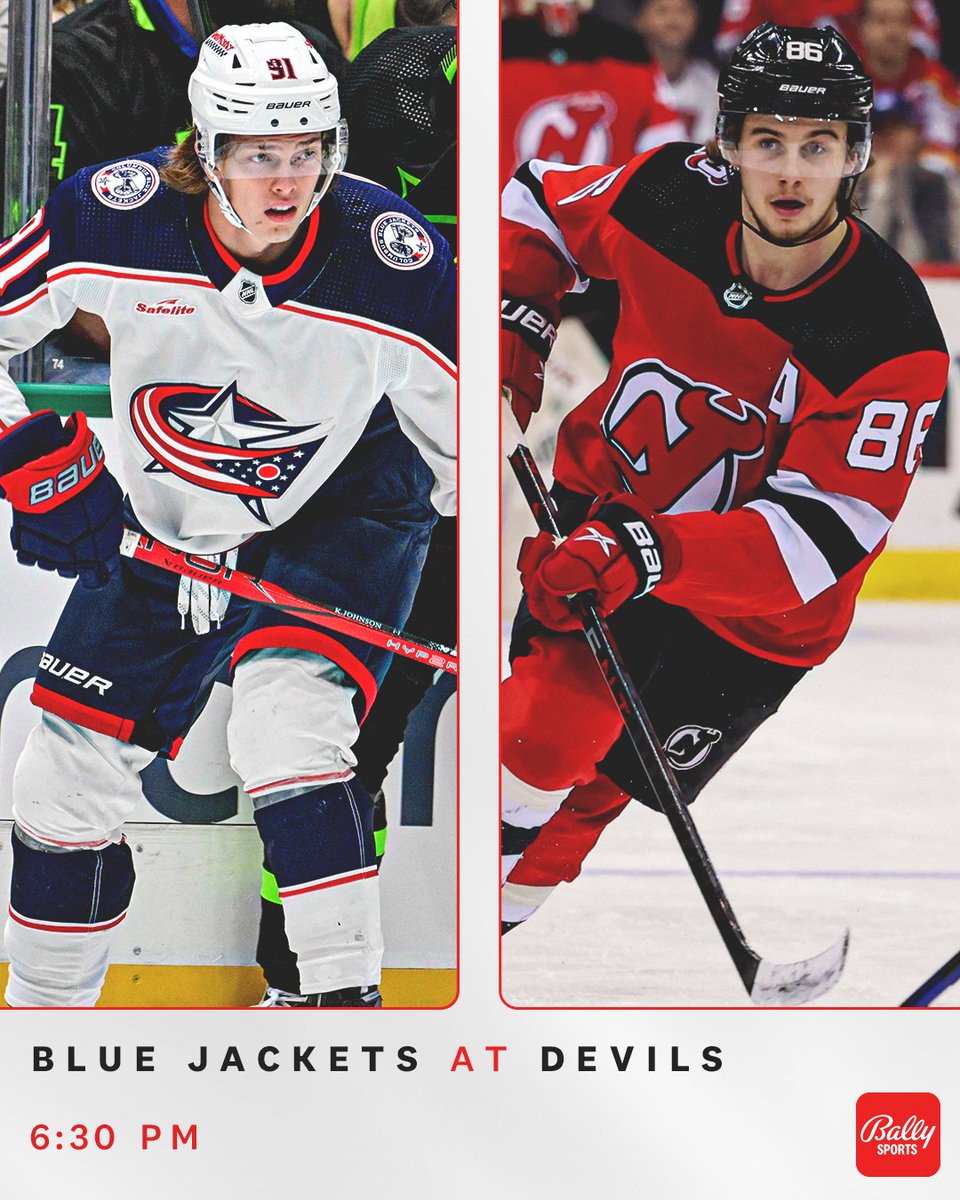 The Blue Jackets look to take the lead of the season-series over the Devils tonight on the road. Join @BGiesenschlag and @JLGP34 for Blue Jackets Live pregame at 6:30 PM! 📺 Bally Sports Ohio 💻 BallySports.com 📱 Bally Sports app #CBJ