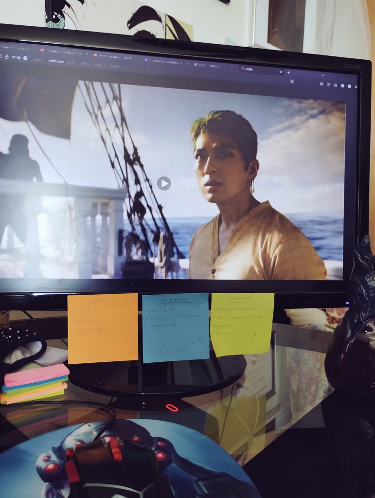 beillus's tweet photo. First thing I see when I log into my computer ⚔️
This has become one of my many go-to's while I work 👒
#fourthrewatch #sueme #blessthismess #meimthemess #RoronoaZoro #Zoro #OPLA #Mackenyu #thecastingforthisisjust🤌🏼 #lookingforwardtoseasontwo https://t.co/f08VrnNxJ9