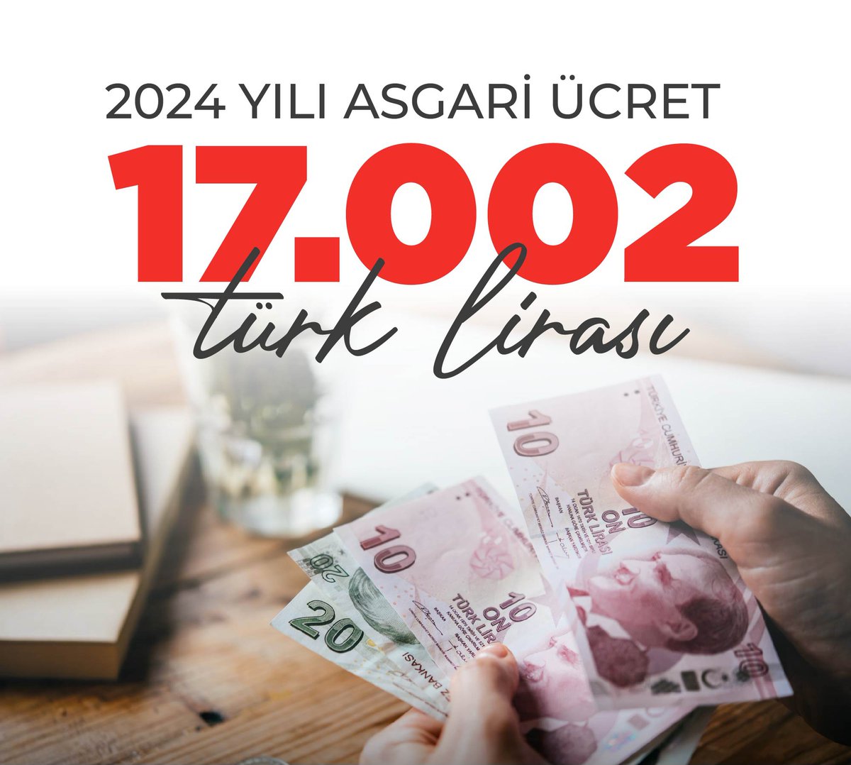 Yeni Asgari ücret ;

17.002 Türk lirası hayırlı olsun..

📍Müjdeler olsun

#asgariücret #SonDakika 

#TeşekkürlerErdoğan 🇹🇷