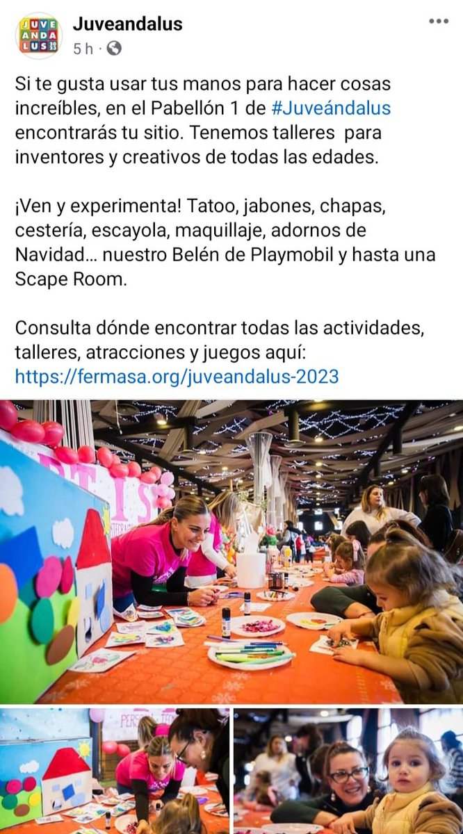 ptisgranada's tweet photo. 🩷✊️ SEGUIMOS 1 DÍA MAS EN #JUVEÁNDALUS.

Este equipazo de compañeras ha llevado a cabo talleres de creación de imanes y cuentacuentos, además de explicar a las familias la problemática de las PTIS y cómo afecta a los niños y niñas.

#ptisenlucha #niunpasoatras https://t.co/QkqLa7K0bH