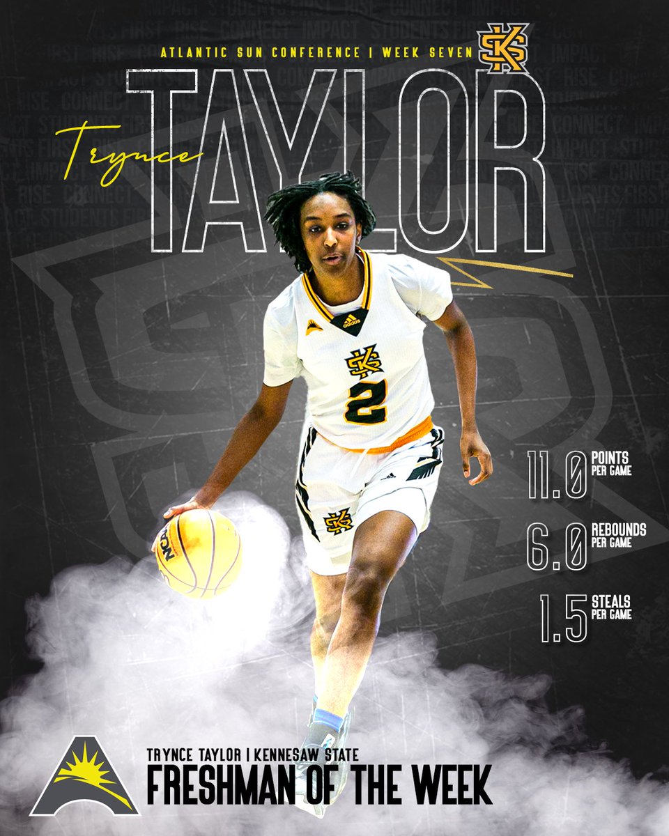 .@prxnciss and Trynce Taylor earn final #ASUNWBB Player and Freshman of the Week honors of 2⃣0⃣2⃣3⃣‼️ ▪️ Harden had a double-double against San Diego State💪🏀 ▪️ Taylor shot 63% in a 1-1 week for @KSUOwlsWBB 💯🤩 🔗| asunsports.org/news/2023/12/2… #ASUNBuilt | #HootyHoo