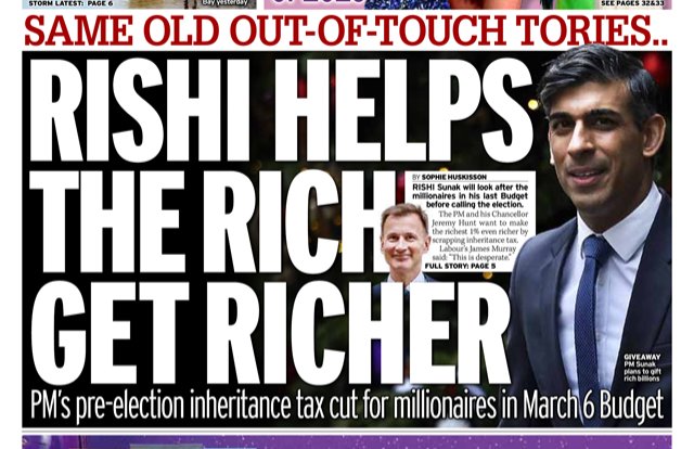 Sunak helps the Rich get Richer.

Same old out-of-touch Tories.

#ToriesOut538
#SunakOut428
#ToryCorruption
#GeneralElectionNow