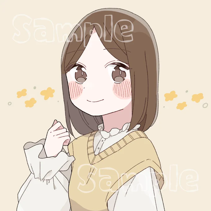 【ご依頼】 ココナラ経由でアイコンイラストを制作いたしました 淡い黄色が好きとのことで、お洋服や背景に取り入れてみました  ▼アイコンオーダーはこちらから!  #Commission #ココナラ
