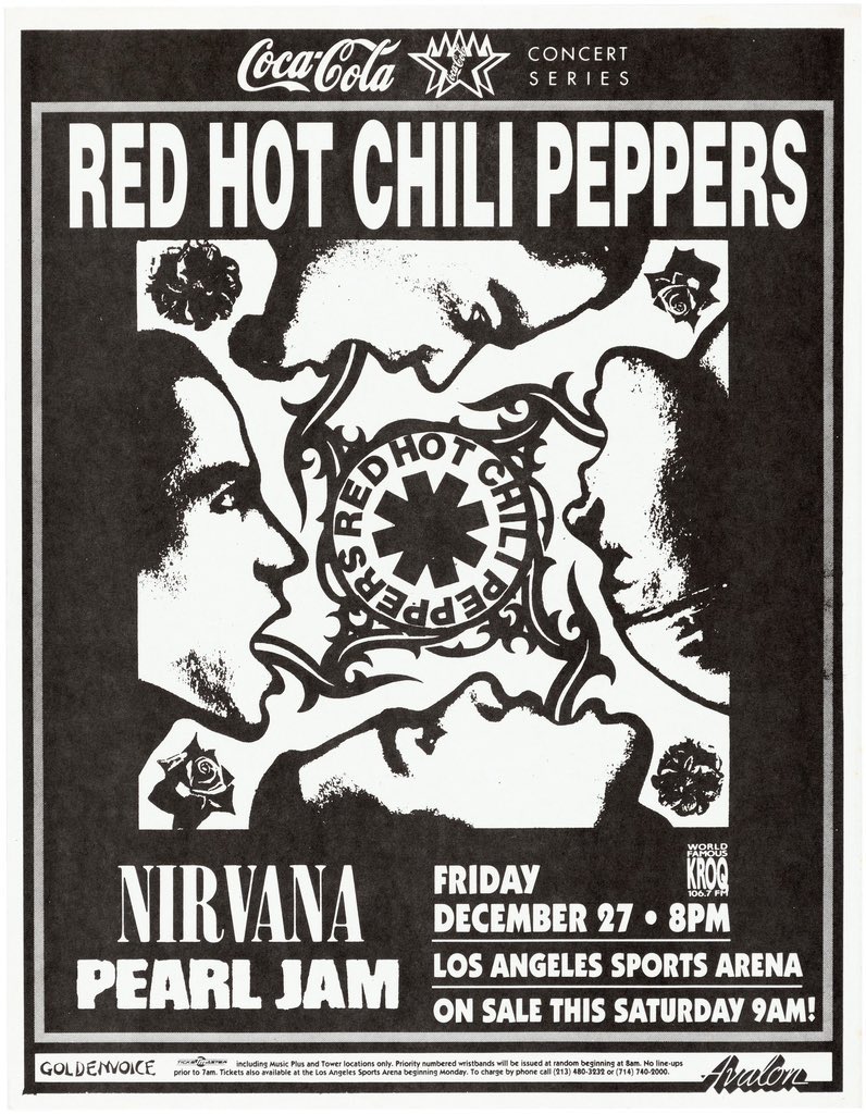 pearljamonline's tweet photo. 32 years ago today.

@ChiliPeppers 
@Nirvana 
@PearlJam https://t.co/0mH88zcVWS