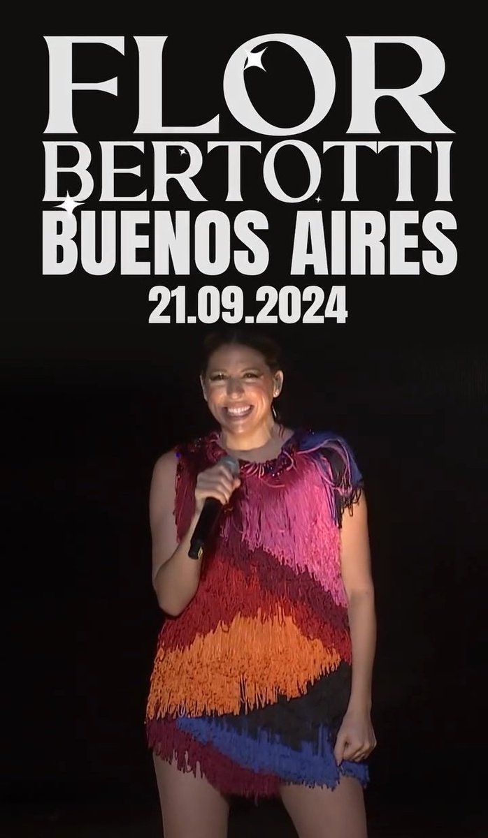 FLOR BERTOTI HACE SU SHOW DONDE CANTA LAS CANCIONES DE FLORICIENTA EL 21 DE SEPTIEMBRE EN EL MOVISTAR ARENA AHHHHHHH quien para ir?