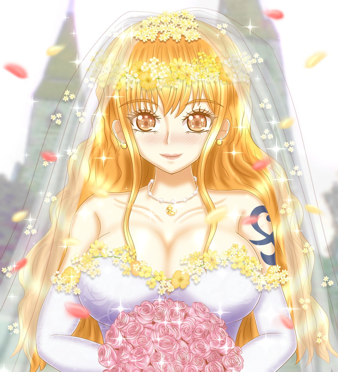 ナミさん「おはようございます今日も一日頑張りましょう今日は過去絵で今年のナミさん絵から自分」|なたまにあのイラスト