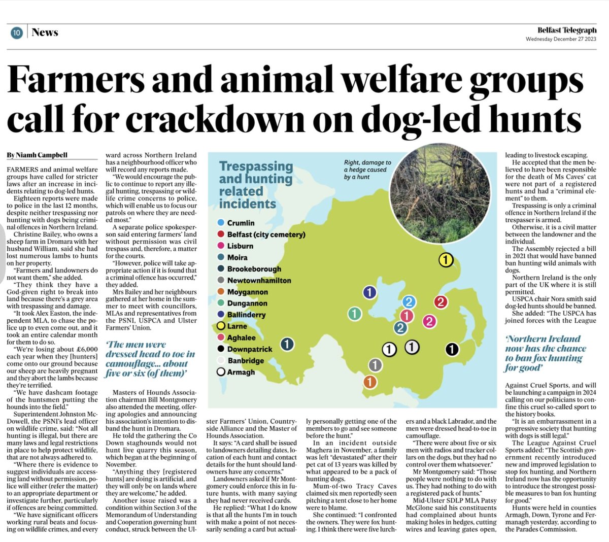 banbloodsports's tweet photo. Farmers and animal welfare groups call for crackdown on dog-led hunts https://t.co/8bD9FXRlKN https://t.co/c0ZLbfPgKT