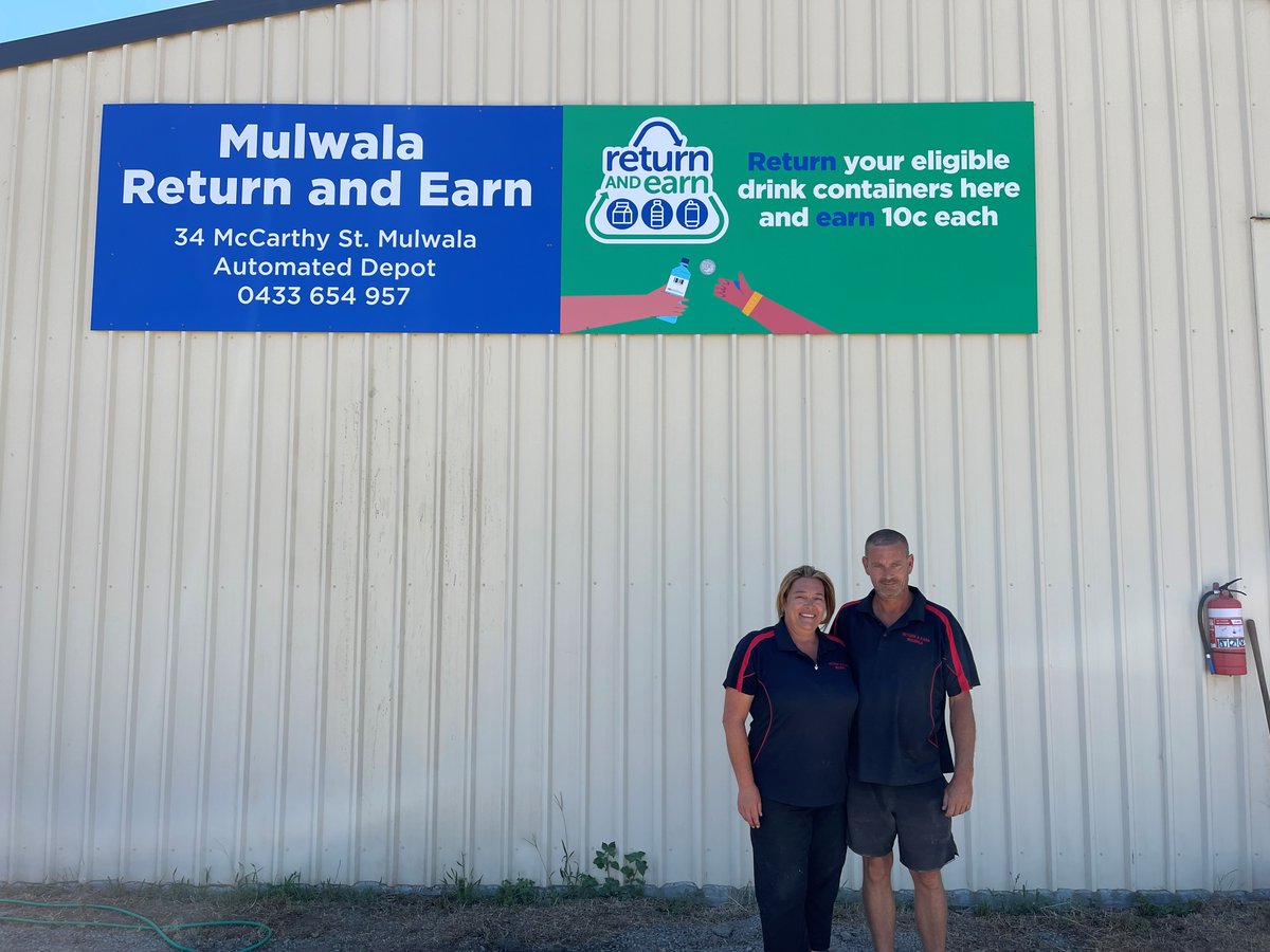 Just in time for the holiday season, Mulwala #ReturnandEarn Depot opened for business in the #FederationShireCouncil.

Monica &amp; Rocky own &amp; operate the #containerrecycling depot with their 3 kids.

More here:  ow.ly/3MGH50Qm0fU