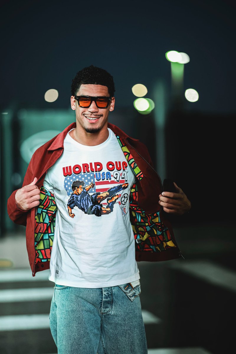 AllenLazard's tweet photo. Got to rock the new #FIFACLASSICS apparel on game day to rep my favourite @FIFAWorldCup tournaments!
Be sure you check out all the gear in the #FIFASTORE
#FIFAWORLDCUP #ad https://t.co/Vfbk3mIIpl