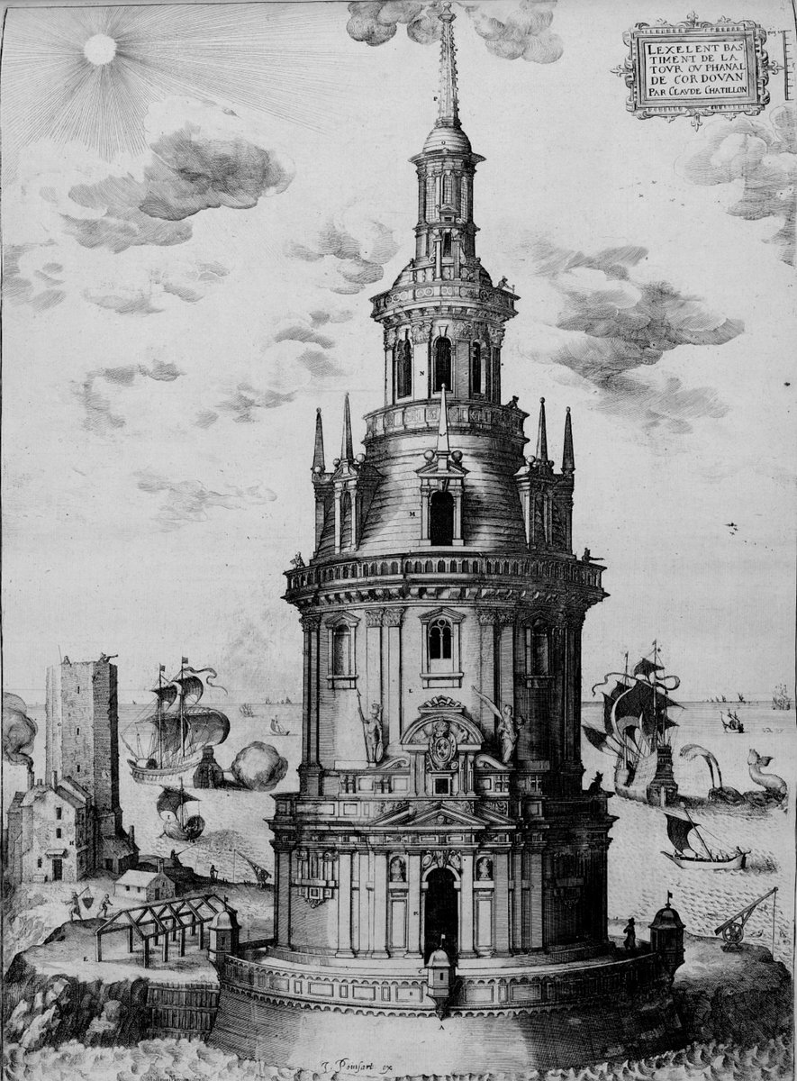 'Engraving of the Cordouan lighthouse, completed in 1611.' TECH TECH AND MORE TECH