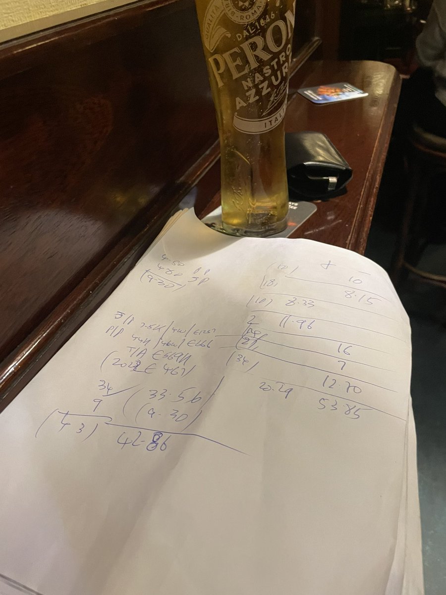 JoeMoloney6's tweet photo. @MikeParcej @LeopardstownRC Great meeting you there today Mike. Sums done over a few pints in The Galloping Green Stillorgan. Dropped €43 on the day. Hope to see you again Friday. Racing 27th 29th Leopardstown and 31st @punchestownrace . #WinnerAllRight #Leopardstown https://t.co/ltv0i7TpbW