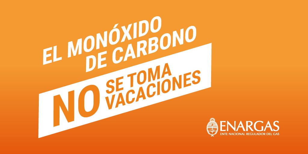 El monóxido de carbono no se toma vacaciones. Los accidentes por inhalación de monóxido de carbono en zonas de veraneo son causados por la falta de mantenimiento en las instalaciones internas de gas.

Todos somos responsables. 

#MonoxidoDeCarbono