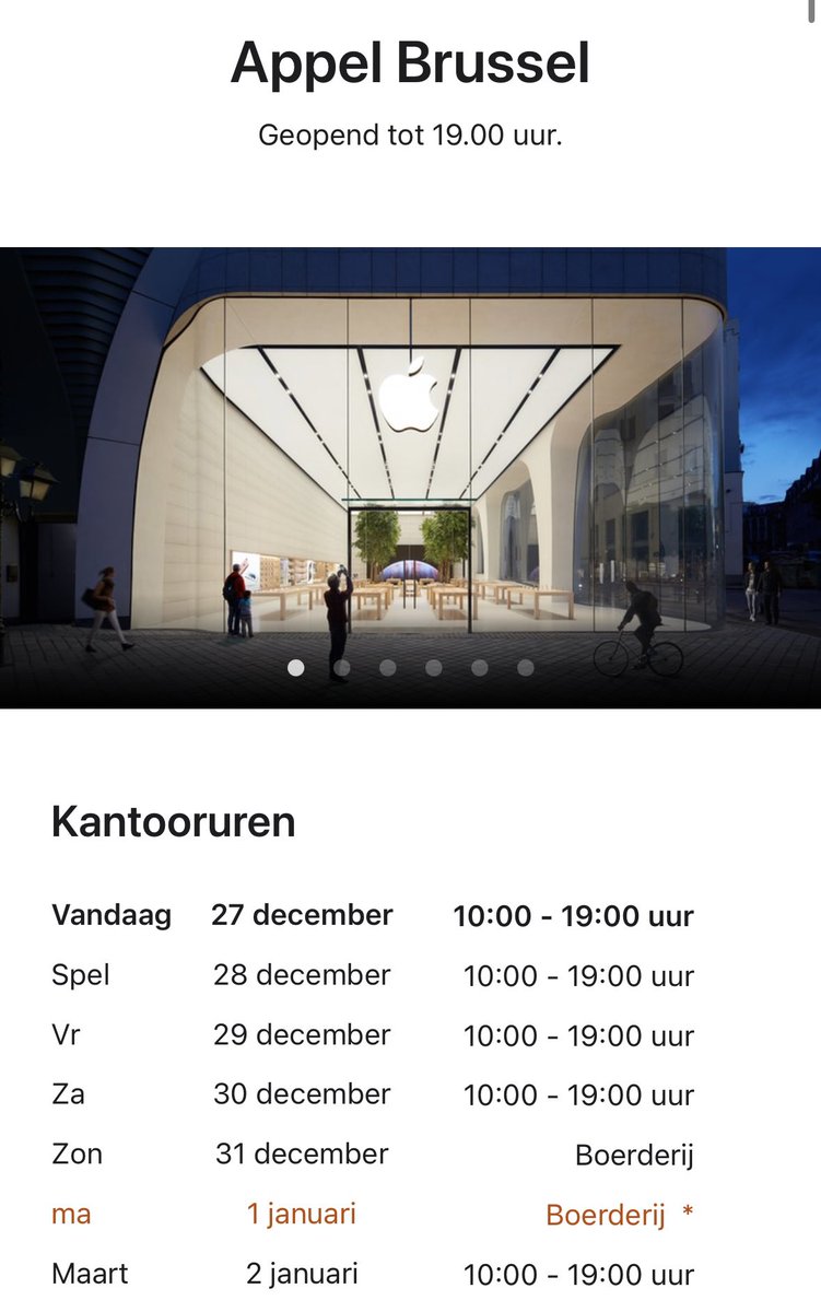 Op 1 januari is de Apple Store voor Franstalige Brusselaars gesloten. Voor Nederlandstalige Brusselaars een boerderij.
