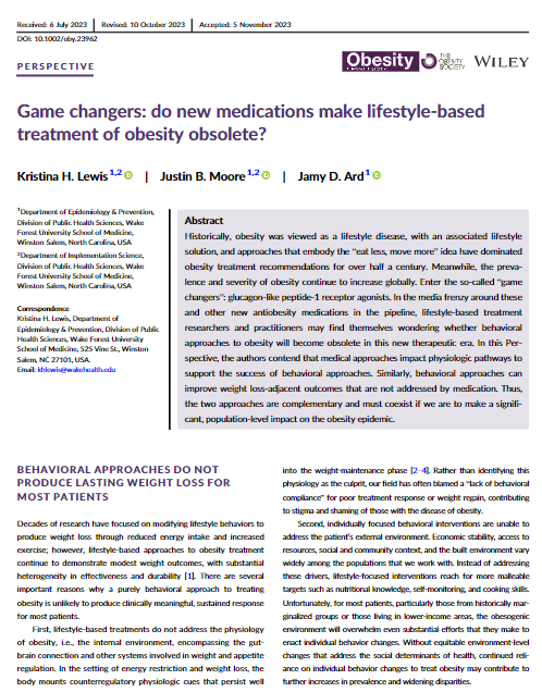 Both medications and lifestyle are complementary and must coexist if we are to make a significant, population-level impact on the obesity epidemic.
onlinelibrary.wiley.com/doi/full/10.10…