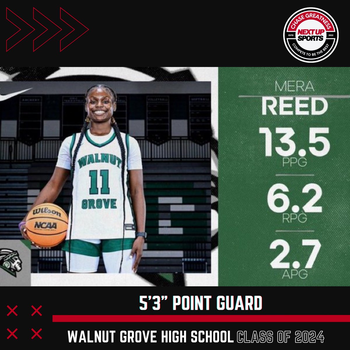 <a href="/CameriaReed/">Cameria Reed</a> of <a href="/goladywarriors/">WGHS Lady Warriors Basketball</a> is a point guard that can put the ball on the floor and get past defenders. She’s also good at rebounding which allows her to go coast to coast dictating the flow of the game. She’s one to watch. 🏀🔥