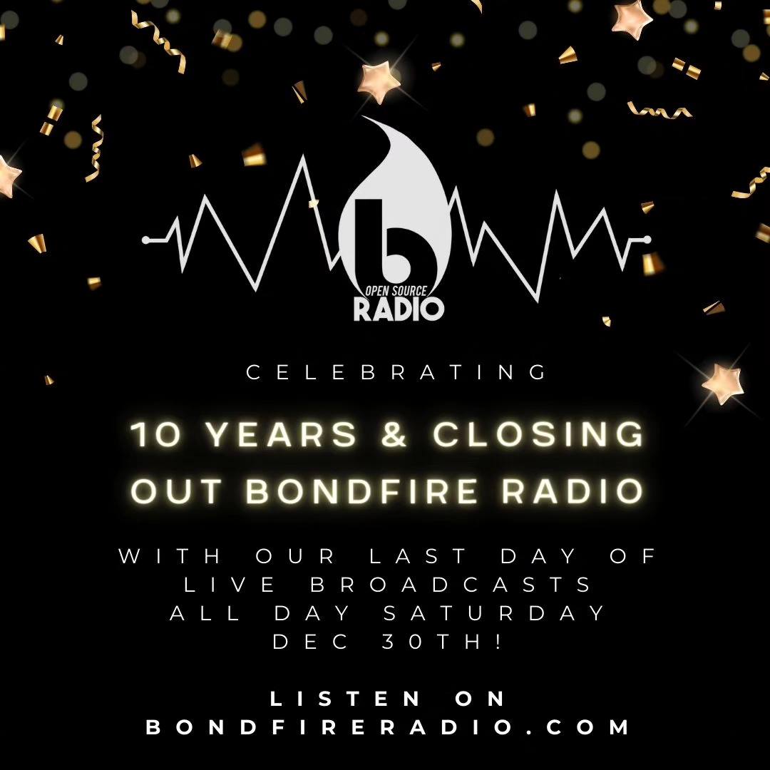 DrPostALotHere's tweet photo. Thank you @BondfireRadio #BondfireRadio10 

1pm EST - @Carminelitta 
2-330 @discdolo 
330-430 @DJDOMNICE 
430-6p @bsots 
6-7p @jsmooth995 
7-830p @farbeon 
830- 915p @likwuid 
915-10p @MannyFaces 
10-1045p @iamjmnop
1045-11p @CooleHigh 
1145-12a @TastyKeish  &amp; @agtraphaus https://t.co/r0Nkqz0OON