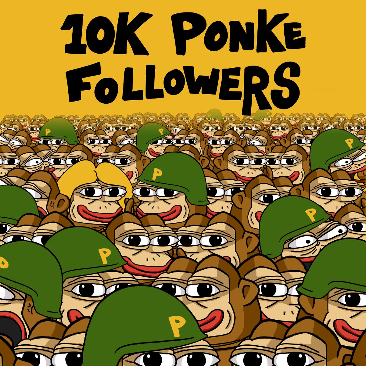 ponkehq's tweet image. 10K PONKE STRONG ON @X 

Just the beginning #PONKEARMY