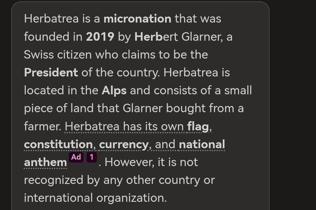 Bing AI has created a weird made up version of Herbatrea 😂😂