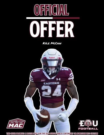 KMcCaw68's tweet photo. Incredibly Grateful to receive an offer from Eastern University. Thanks to all who made it happen.🙏 https://t.co/Dq0WQAWEoE