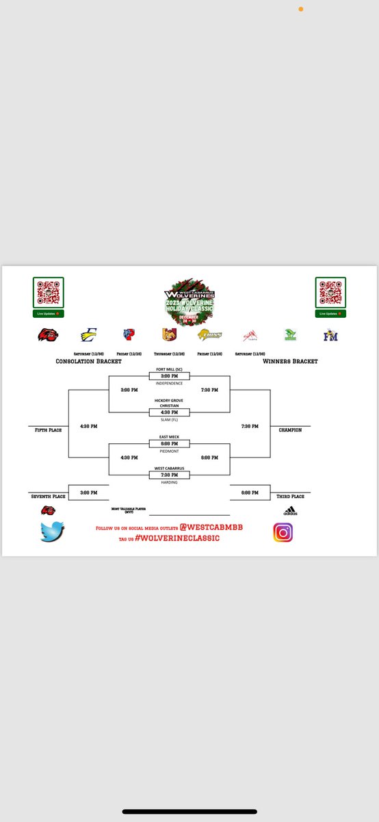 West Cabarrus MBB (@westcabmbb) on Twitter photo π 3rd Annual Christmas Basketball Tournament π
ποΈ December 28-30
π« West Cabarrus High School
ποΈ events.ticketspicket.com/agency/aefd959β¦
βΉπΎ <a href="/westcabsports/">π΄@π¬ππ¨π©ππππ¨π₯π€π§π©π¨β«οΈ</a>
π«π₯ NO LIVE STREAM
8οΈβ£ 8-Team Bracket
βΌοΈ Live updated scores and game interviews with your favorite players!! π 3rd Annual Christmas Basketball Tournament π
ποΈ December 28-30
π« West Cabarrus High School
ποΈ events.ticketspicket.com/agency/aefd959β¦
βΉπΎ <a href="/westcabsports/">π΄@π¬ππ¨π©ππππ¨π₯π€π§π©π¨β«οΈ</a>
π«π₯ NO LIVE STREAM
8οΈβ£ 8-Team Bracket
βΌοΈ Live updated scores and game interviews with your favorite players!!