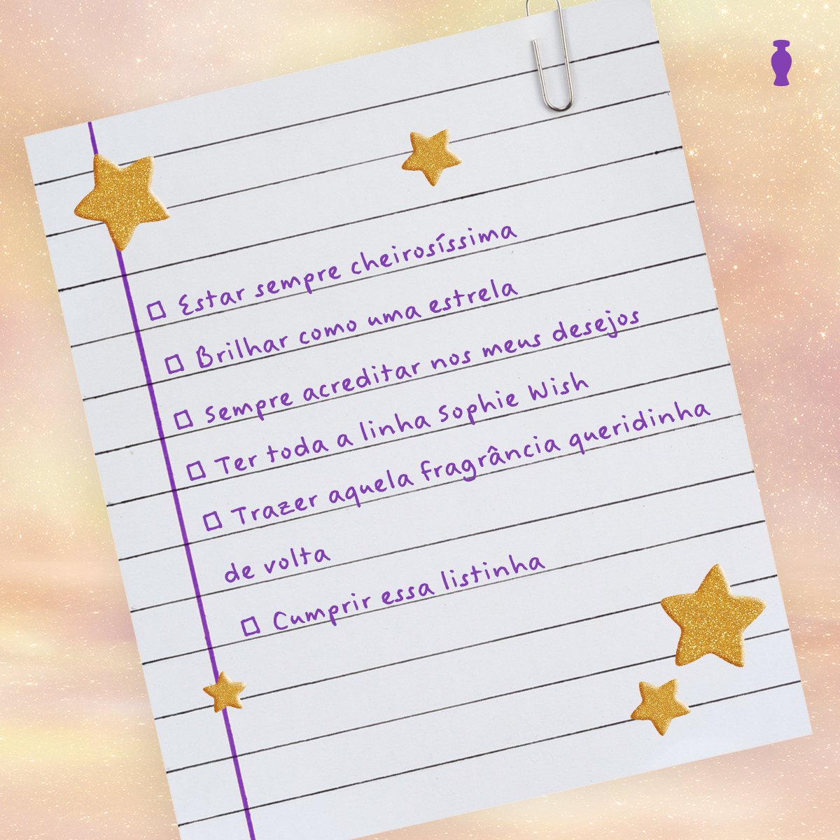 oBoticario's tweet photo. Montei com os migs @DisneyStudiosBR e @OhMyDisneyBR minha singela listinha de desejos para um 2024 mágico. E a de vocês? Aproveite para conhecer a linha Sophie Wish: https://t.co/Qei4m2ByYx #OPoderDosDesejos #OBoticario https://t.co/WLpgVu8OR7