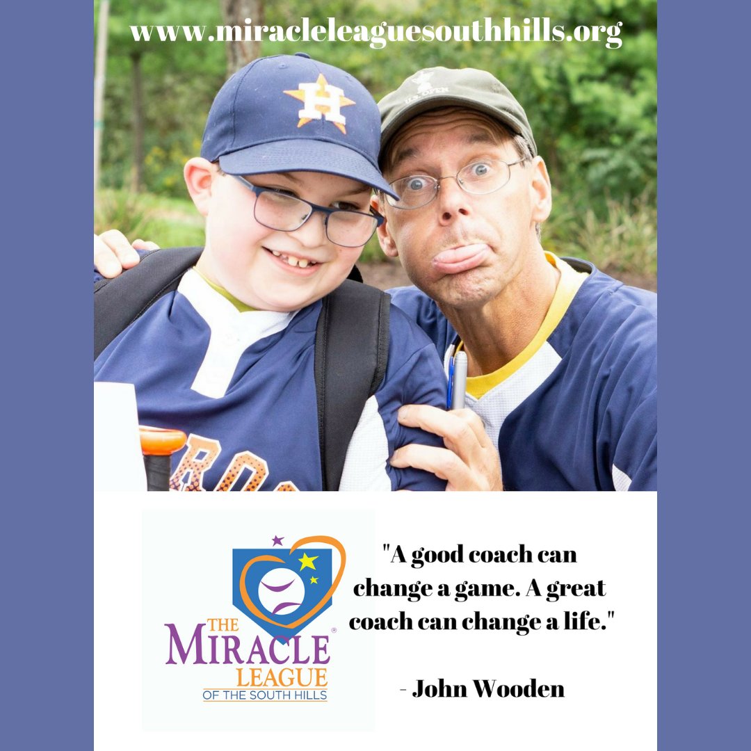 Join the greatest coaching staff in the country. 26 teams. 71 coaches. 10,000 smiles. 'A volunteer doesn't necessarily have the time; they just have the heart.' miracleleaguesouthhills.org