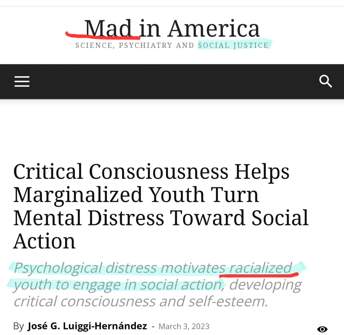 They are causing mental distress to provoke racial anger and action.