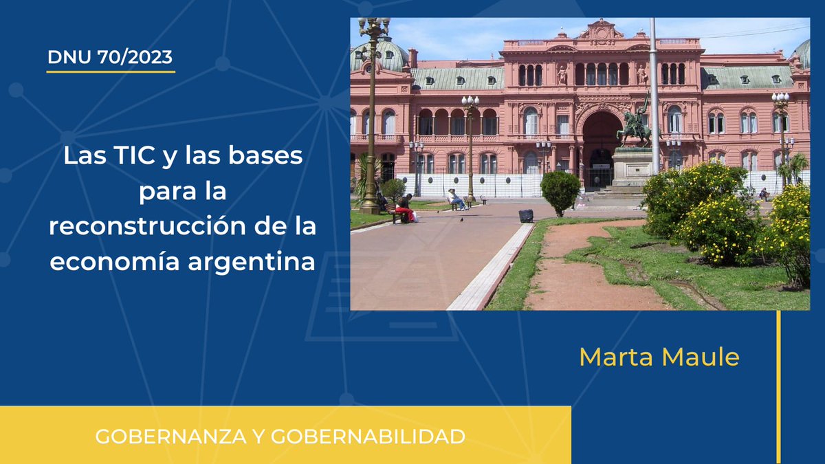 TicPoliticas's tweet photo. Ideas y reflexiones sobre la regulación TIC dentro del plan del flamante gobierno libertario. Procura distinguir las competencias propias del ejecutivo.

✒️ Mg. Marta Maule @martavelia

Link en historias destacadas y en nuestra web https://t.co/IqKOraSSlJ