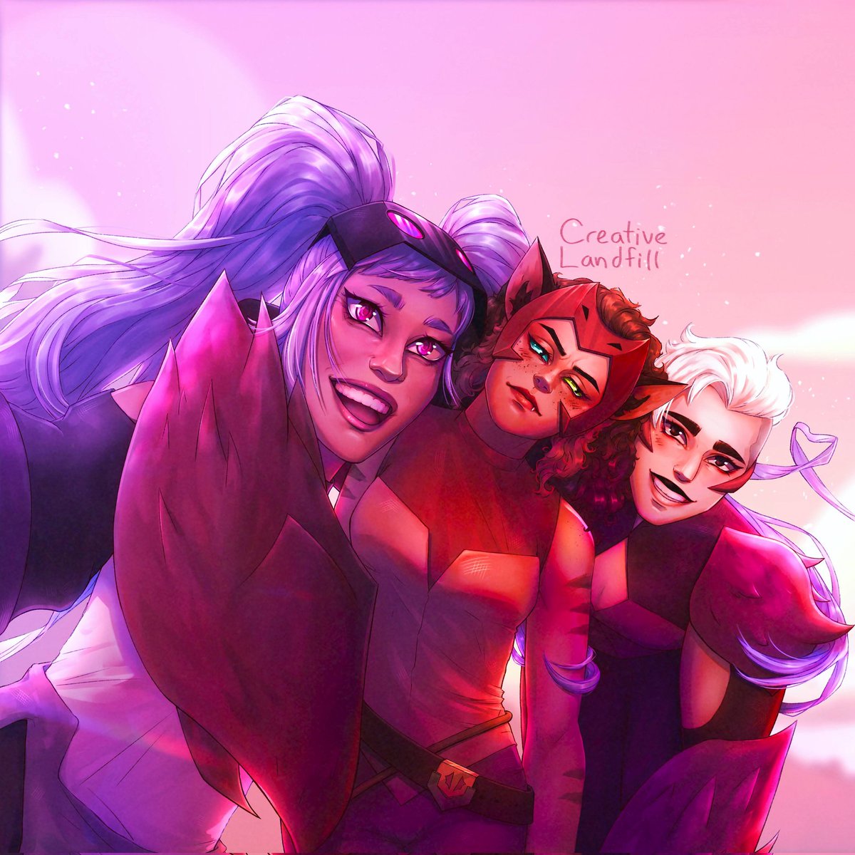 crtv_lndfll's tweet photo. super pal trio comm! #catra #spop #scorpia #entrapta #spopfanart #SheraandthePrincessesofPower #shera #catrafanart https://t.co/YvuMz4LISs