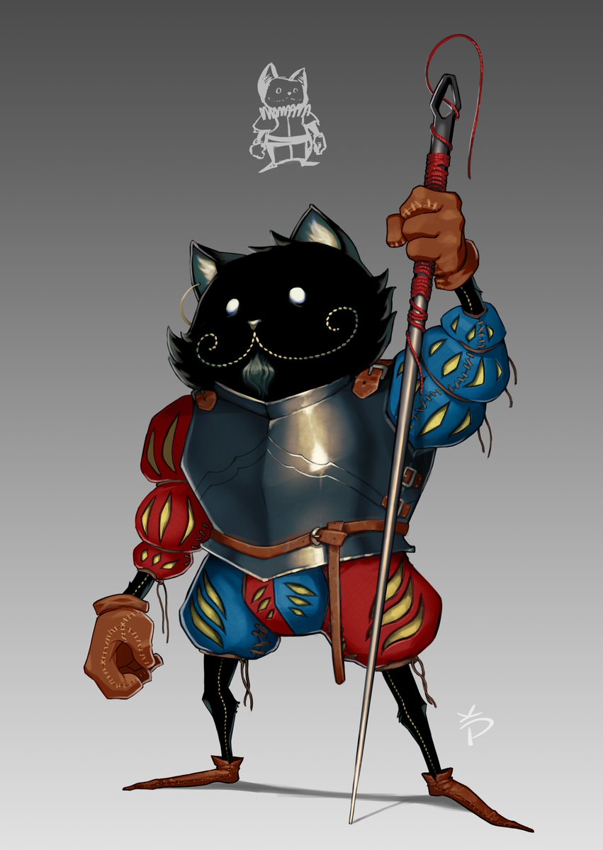 paintedKING's tweet photo. I call him: Landskniffles

#characterart #catknight https://t.co/mbRhQVLfou