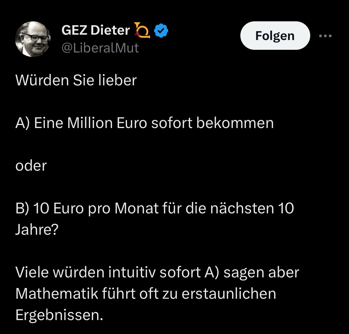 Die Beitragsverweigerer spalten sich in klassische Reichsbürger und neuerdings auch Matheleugner auf. #GEZ #Rundfunkbeitrag #