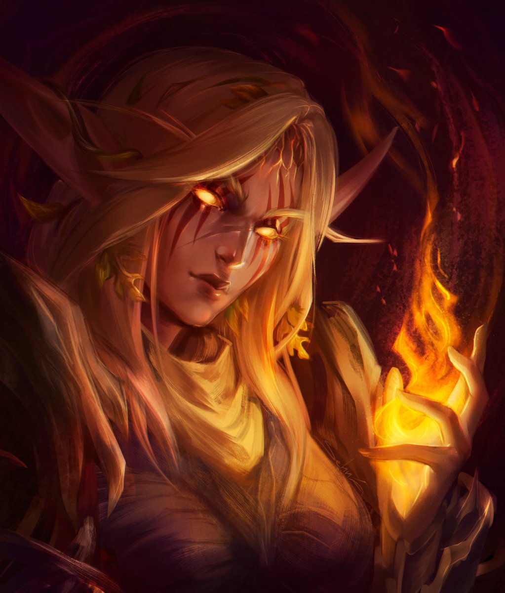 Zora Cinderleaf 🔥 Comm portrait for @\DucisInteritis #Warcraftart #Warcraft