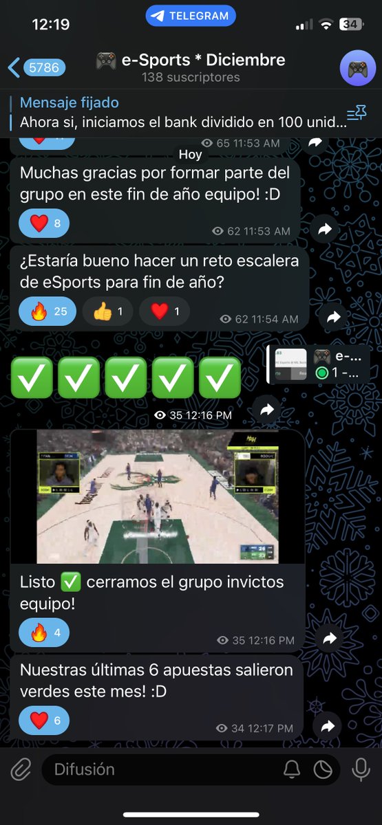 Así se cierra un grupo 🥰 

El grupo de eSports Premium 🌟 este mes fué todo un ÉXITO :D 

Cerramos con broche de oro 💪 

¿Sorteamos un lugar en el grupo para el próximo mes entre los likes ♥️?