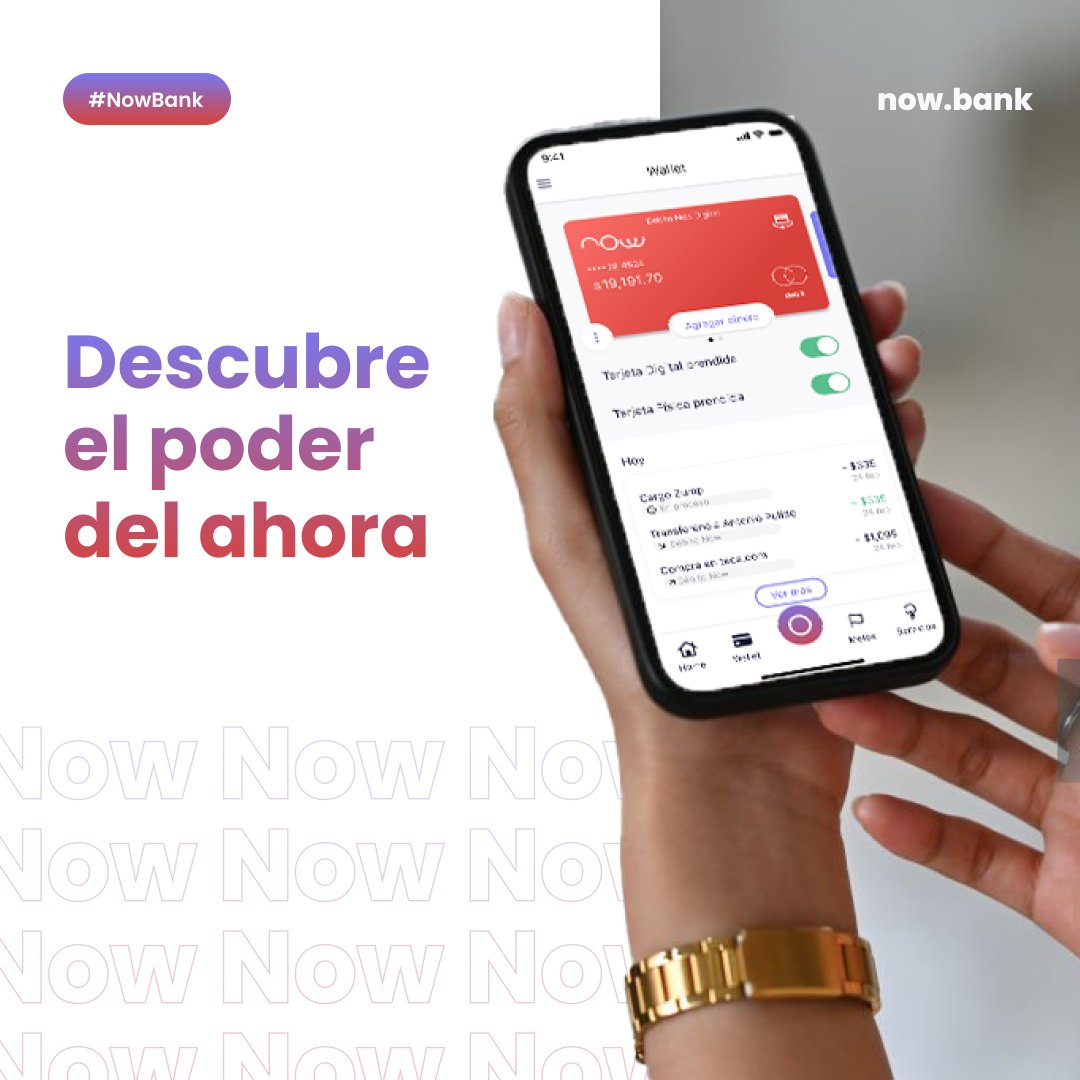 NOWBank_mx's tweet photo. ¡Rompe las barreras financieras con Now! 💳💥
Somos un neobanco que te ofrece lo mejor de ambos mundos: seguridad de los bancos y la flexibilidad de las fintech.
Toma el control de tu dinero en tu celular. Hazlo ahora, hazlo Now 💪
#NowBank #Neobanco #Nowers #AhoraPuedes https://t.co/uK6tZ9tbBx