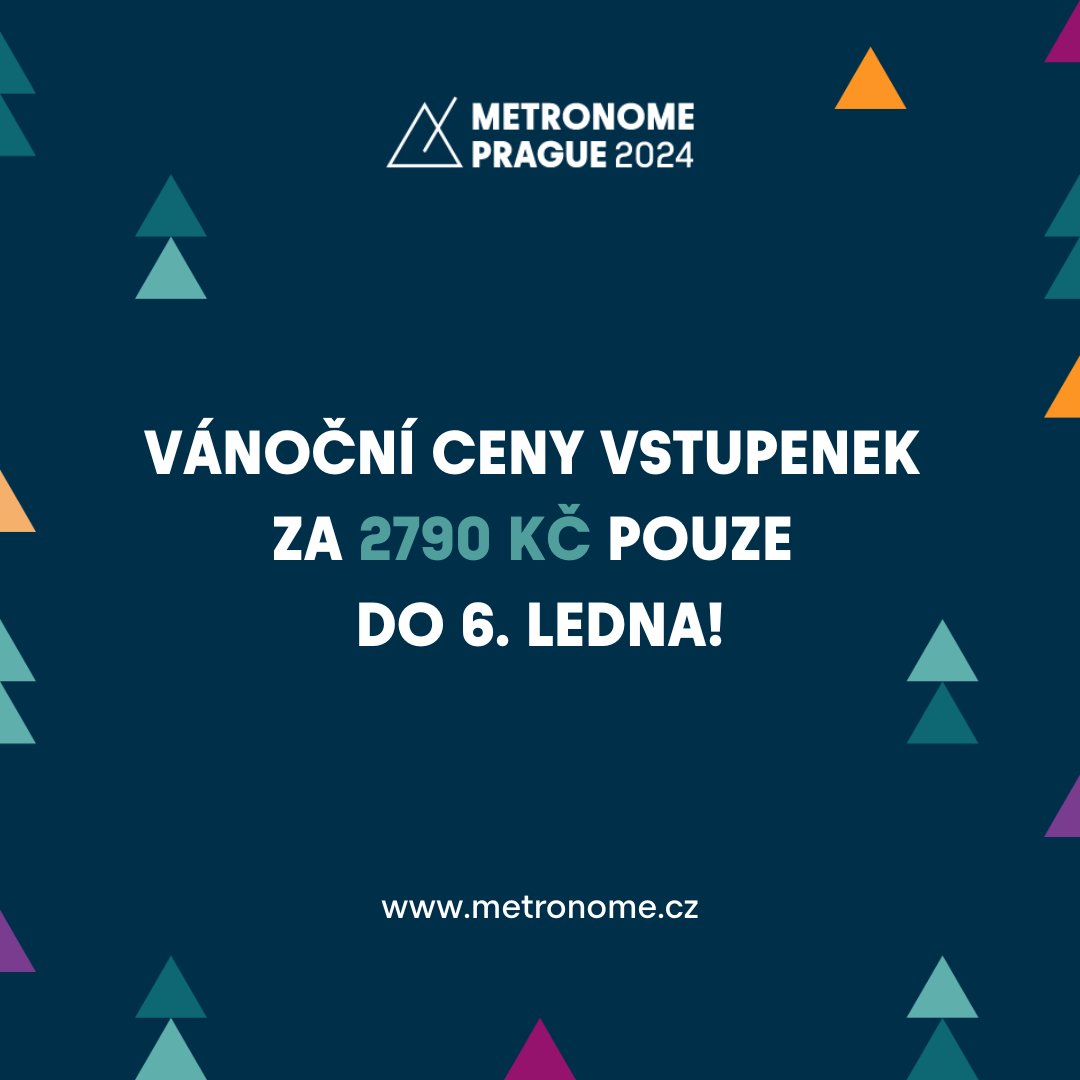 Vánoce s Metronome končí až na Tři krále.👑 Až do 6. ledna pro vás držíme vánoční ceny vstupenek za 2790 Kč.🔥 Příští edice vstupenek bude startovat na 3190 Kč, tak nezmeškejte tuto naši prodlouženou vánoční akci!