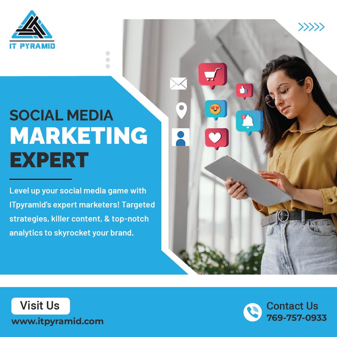 ITPyramid1's tweet image. ITPyramid's Social Media Marketing Expert is here to elevate your brand's digital presence. 

For queries contact us now at 769-757-0933
OR
Visit our website: itpyramid.com

#SocialMediaPro #MarketingExpert #DigitalStrategist #SMMWizard #OnlineBrandBuilder