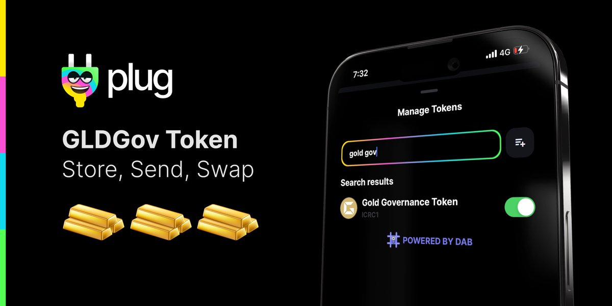 Today Plug goes Gold 🌟🥇

The SNS for <a href="/gldrwa/">GOLDAO previous</a> has now been processed! 

Congratulations to an awesome project that redefines the limits of RWA with the power of #ICP technology

So happy to have this token in PLUG 🔥 store, send, swap