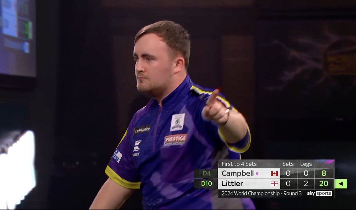 HighRollerRadio's tweet image. Ruh Oh!

1-0 Littler.

#Darts #WorldDartsChampionship