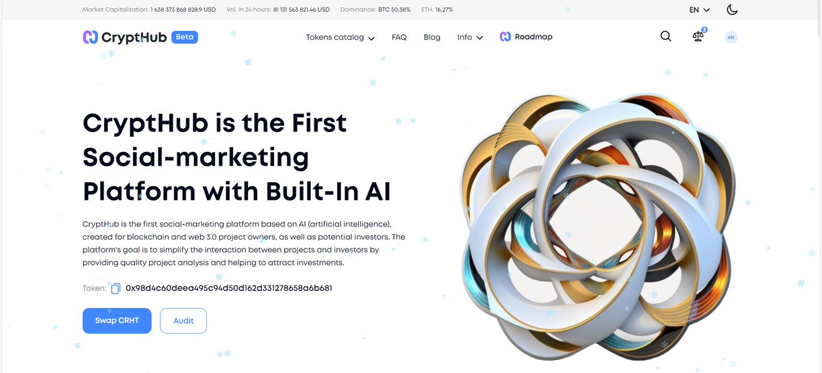 Crypthub_io's tweet photo. The #CryptHub platform is set to launch in January. Get ready to experience a revolutionary new way to manage your cryptocurrency investments. Stay tuned for more updates and be sure to join us on the journey to financial freedom! #crypto #investments #launchingsoon #CRHT #BNB https://t.co/hZUe956cU0