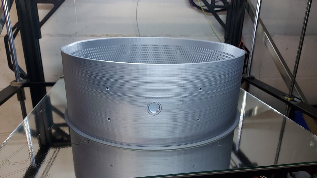 SpatialD3D's tweet photo. So in this week's mic'd testing session there were a few #Drums that stood apart from the rest IN THE ROOM. 

Recording will yield a different podium.

First place, Extra Crispy Chicken Dinner award goes to Vx-0003 "Cairo"

Very tight, very controlled, very snappy.

#3Dprinting https://t.co/UxNhnfbmEh