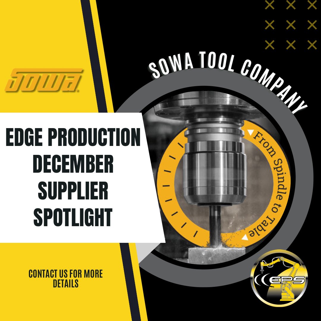 edgesupplies's tweet photo. Our Supplier Spotlight is @SowaTool . They are a cumulation of brands with their own unique products & specifications to better meet customers needs. Contact us to learn more
#EdgeProductionSupplies #TotalMachiningSolutions #SowaTool #machinetools #YEG #WesternCanada #OilandGas https://t.co/129gNU2RXL